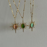 Dazzling Solar Gem Pendant Neckless
