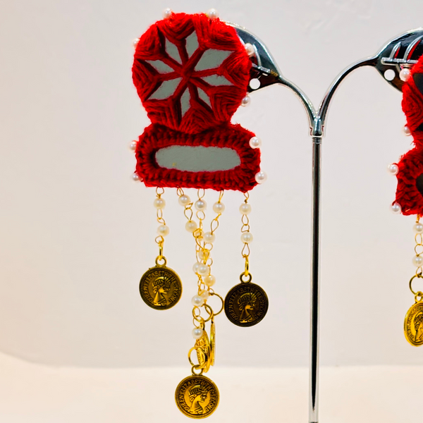 Navratri Elegance: Coined Radiance Earrings