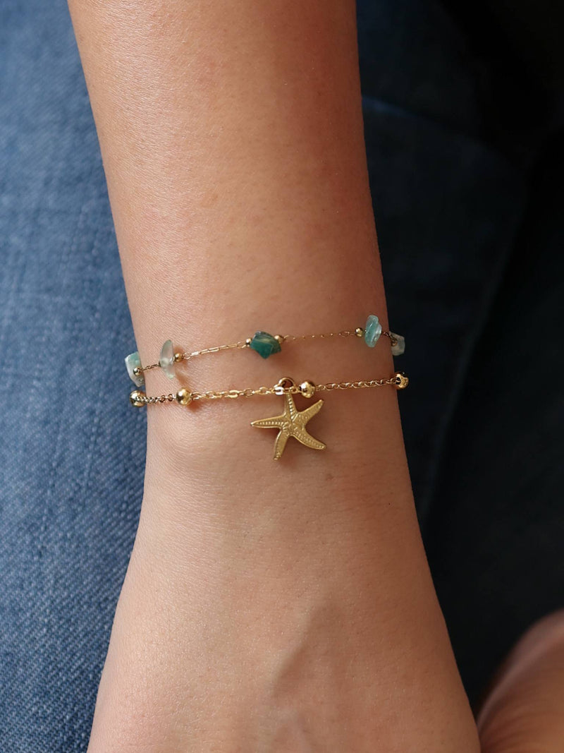 2 in 1 Starfish Charm Bracelet & Anklet