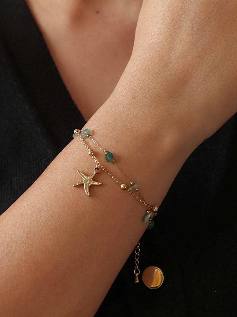 2 in 1 Starfish Charm Bracelet & Anklet