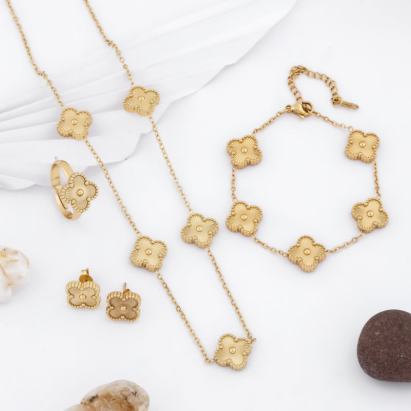 Golden Blossom Elegance Combo Set