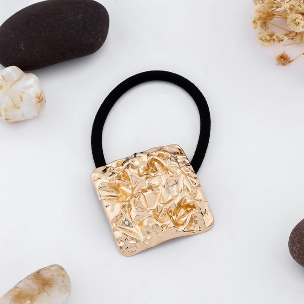 LuxeSquare Gold Hair Tie