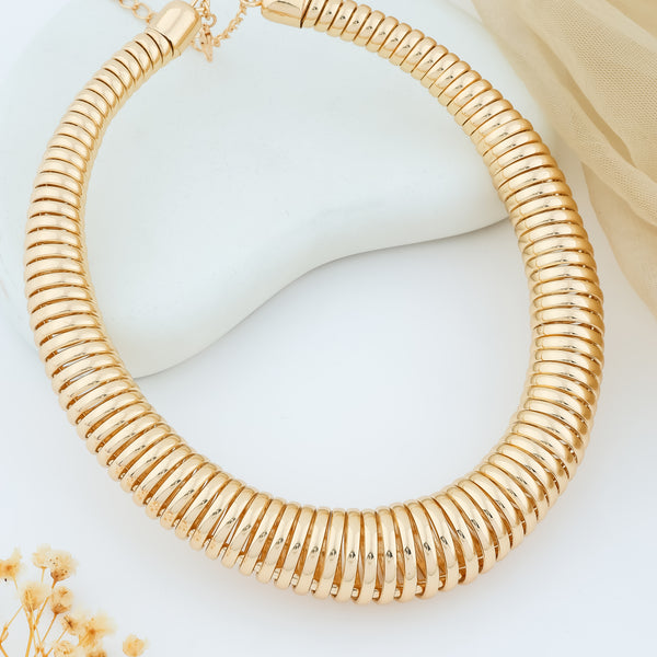Gold Ornaments Rope Choker Necklace