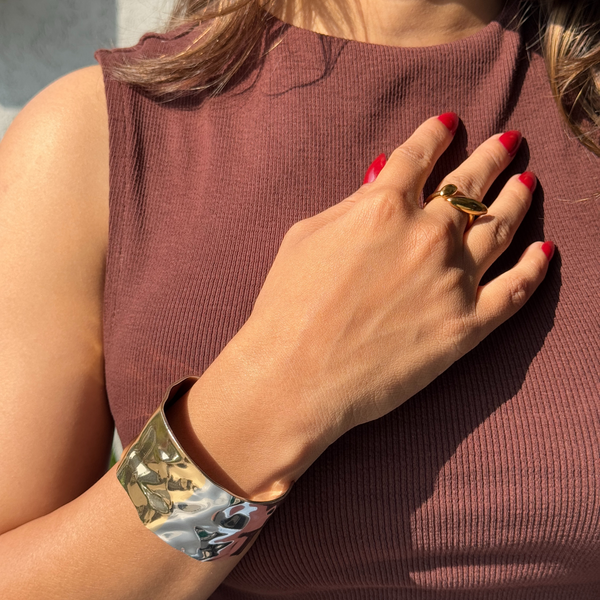 Silver & Gold Majestic Duo Splendor Cuff